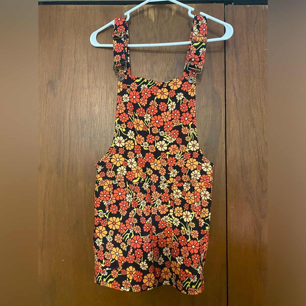 Floral Overall-Style Romper